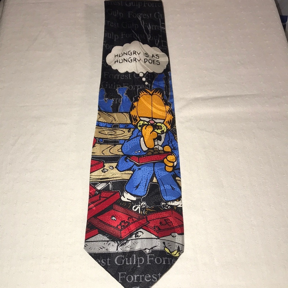 Paws Addiction Garfield Forrest Gulp Mens Silk Tie